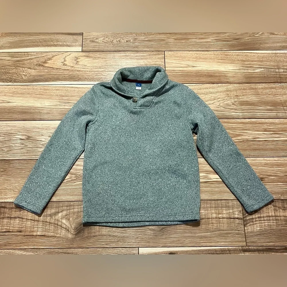 Old Navy Heather Gray Button-Collar Sweater